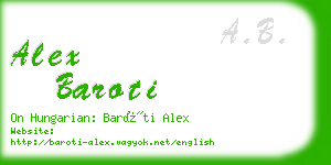 alex baroti business card